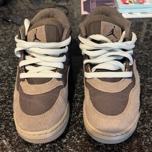 Jordan Kids Brown and Cream Sneakers